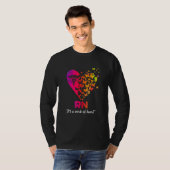 Butterflies Rn Zurse werkt als heart Nursin T-shirt (Voorkant volledig)