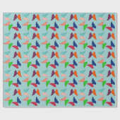 Butterflies ~Roll Gift Wrapping Paper CHANGE COLOR Cadeaupapier (Vlak)