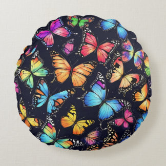 Butterflies Rond Kussen