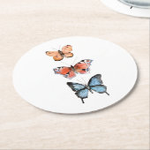 Butterflies Ronde Kartonnen Onderzetter (Gebogen)