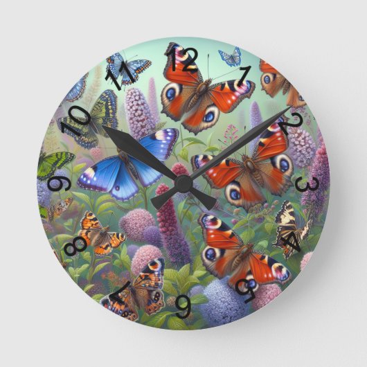 Butterflies Ronde Klok (Voorkant)