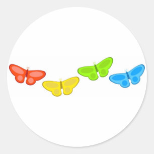 Butterflies Ronde Sticker