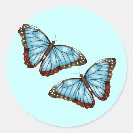 Butterflies Ronde Sticker (Voorkant)