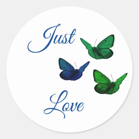 Butterflies Ronde Sticker (Voorkant)
