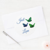 Butterflies Ronde Sticker (Envelop)