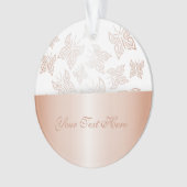 Butterflies Roos Gold personaliseren Ornament (voorkant)