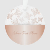 Butterflies Roos Gold personaliseren Ornament (voorkant)
