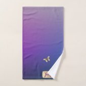 Butterflies, Roos Hearts Gradiënt Blue Towel Bad Handdoek (Handdoek)