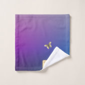 Butterflies, Roos Hearts Gradiënt Blue Towel Bad Handdoek (Wasdoekje)