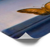 Butterflies roos vase table flower arrangement poster (Hoek)