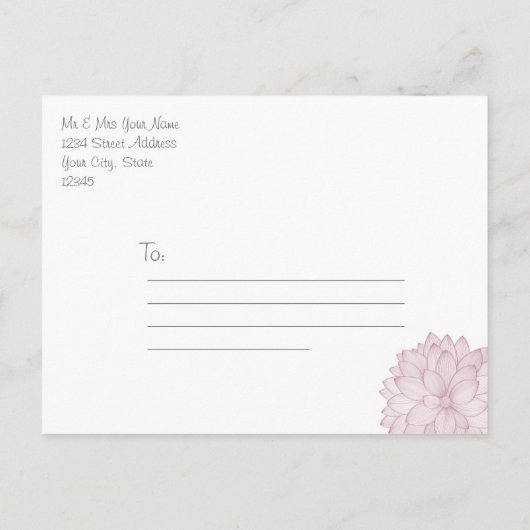 Butterflies & Roze chrysanthemum Opslaan Datum Aankondigingskaart (Achterkant)