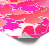 Butterflies, roze, fuchsie en koraal poster (Hoek)