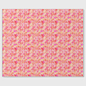 Butterflies, roze, perzik, koraal cadeaupapier (Vlak)