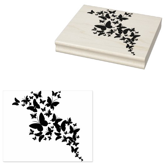 Butterflies Rubber Stempel (Gestempeld)