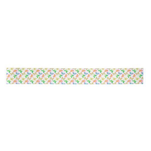 Butterflies Satin Ribbon Satijnen Lint (Voorkant)