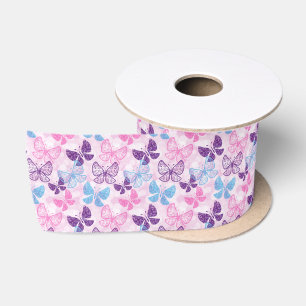 Butterflies Satin Ribbon Satijnen Lint