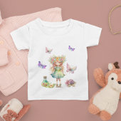 Butterflies schattige fee en bloemen