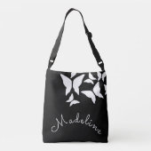 Butterflies Script Name Drawstring Bag Crossbody Tas (Achterkant)