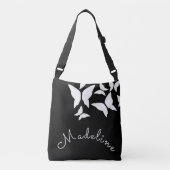Butterflies Script Name Drawstring Bag Crossbody Tas (Voorkant)
