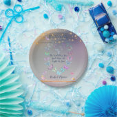 Butterflies Shape Heart Pastel Colors Papieren Bordje (Feest)