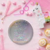 Butterflies Shape Heart Pastel Colors Papieren Bordje (Feest)