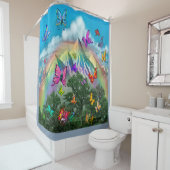 Butterflies Shower Curtain Douchegordijn (In situ)