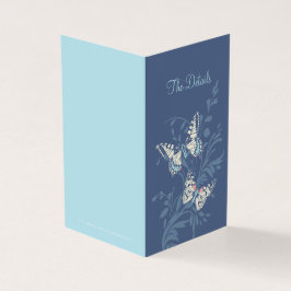 Butterflies sky blue bruilotinggedetailleerde plat kaart