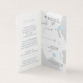 Butterflies sky blue bruilotinggedetailleerde plat kaart (Binnen)