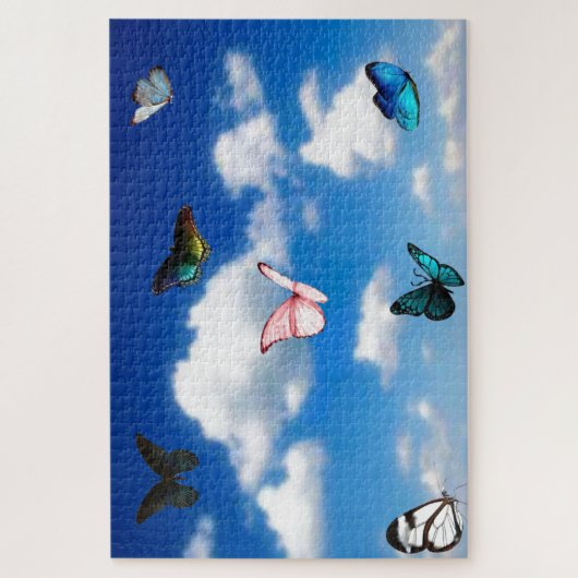 Butterflies Sky Jigzaag Puzzle Legpuzzel (Verticaal)