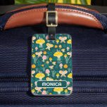 Butterflies Slakken en paddenstoelen GEPERSONALISE Bagagelabel<br><div class="desc">Bereid u voor op uw vakantie met dit vrolijke bagagelabel - u kunt uw contactgegevens aan de andere kant toevoegen of een eenzijdig ontwerp selecteren. Met de hand getekend ontwerp voor jou. Verander de kleur of de doopvont van de letters zoals u houdt van. Bekijk mijn winkel voor meer patronen...</div>