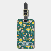 Butterflies Slakken en paddenstoelen GEPERSONALISE Bagagelabel (Voorkant verticaal)