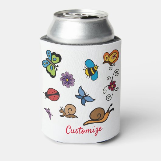 Butterflies Snagels snijdt Thunder_Cov Blikjeskoeler (Blikje Achterkant)