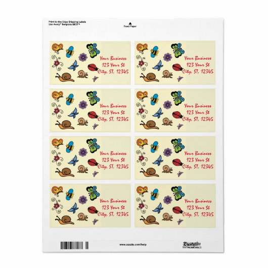 Butterflies Snagels snijdt Thunder_Cove Etiket (Full Sheet)