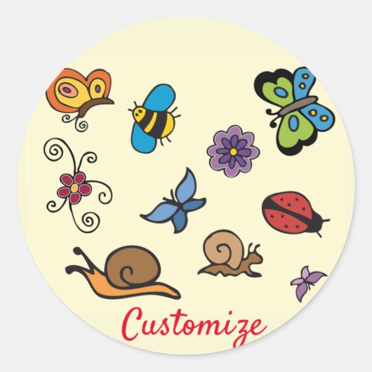 Butterflies Snagels snijdt Thunder_Cove Ronde Sticker (Voorkant)