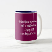 butterflies sobriety symbol slogan2 mug tweekleurige koffiemok (Voorkant rechts)