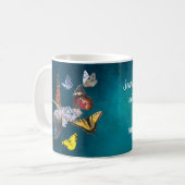 butterflies sobriety symbol slogan mug koffiemok (Voorkant links)