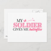 Butterflies Soldier Briefkaart (Voorkant / Achterkant)