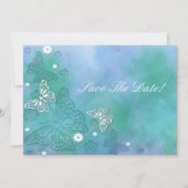 Butterflies sparen de Uitnodiging van de Datum (Voorkant)