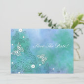 Butterflies sparen de Uitnodiging van de Datum (Staand voorkant)