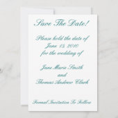 Butterflies sparen de Uitnodiging van de Datum (Achterkant)