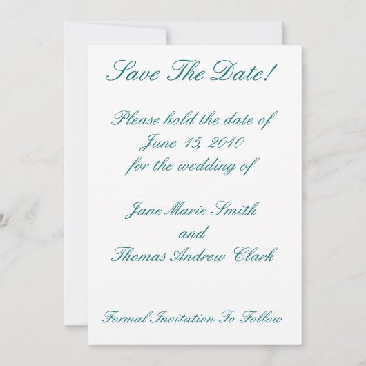 Butterflies sparen de Uitnodiging van de Datum (Achterkant)