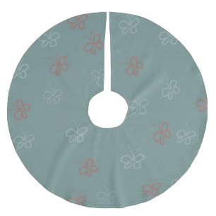 Butterflies Stars Sage Green Kerstboom Rok