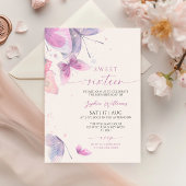 Butterflies Sweet 16 Verjaardag Uitnodiging