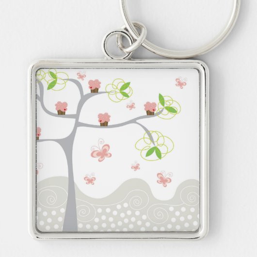 Butterflies Sweet Birthday Sleutelhanger (Voorkant)
