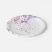 Butterflies Sweet Little Girl Baby shower Papieren Bordje (Gekanteld)