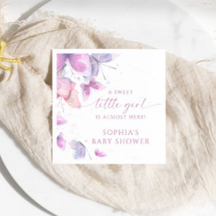 Butterflies Sweet Little Girl Baby shower Servet