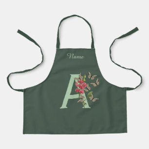 Butterflies Sweet Pea Monogram Initiaal A Jouw naa Schort