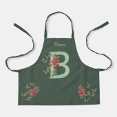 Butterflies Sweet Pea Monogram Initiaal B Jouw naa Schort (Voorkant)