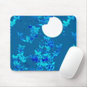 Butterflies tegen blauwe nachtelijke hemel, maansc muismat (Met muis)