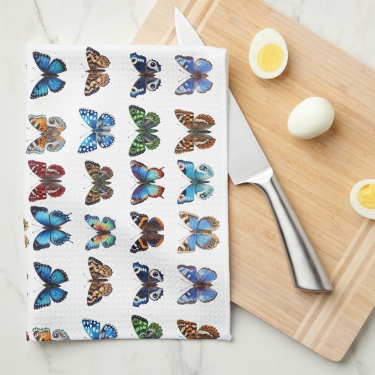 Butterflies Theedoek (Quarter Fold)